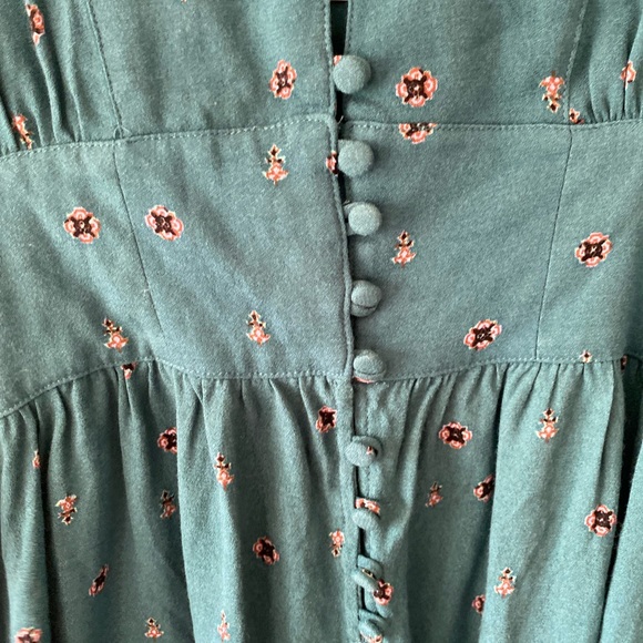 NWT Free People Love Grows Emerald Green Long Sleeve Romper Jumpsuit - Picture 3 of 9